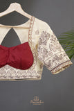 Tmeless kanjeevaram in a maroon shade