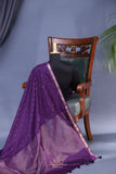 Soft Tussar with a contemporary elegance-Purple