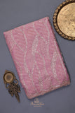 Blush Pink Satin Georgette Cocktail saree