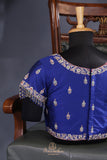 Banarasi Katan Silk saree in a royal blue shade