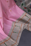 Gadwal Paithani saree in lovely baby pink