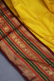 Gadwal Pattu saree in yellow and brown