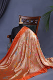 A beautiful Paithani inspired Georgette saree - Orange