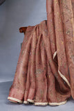 A dreamy floral organza in light brown