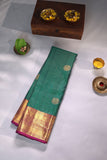 Emerald Green Kanjeevaram Saree - With full sleeves blouse