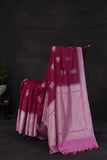 Beautiful Banarasi Silk Saree in shades of magenta and pink