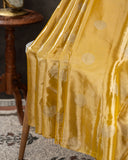 Stunning yellow Kanjeevaram Tissue saree