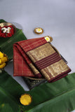 Vintage Kanjeevaram Excellence in Rust Orange and Brown combo
