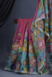 Hand painted kalamkari organza saree