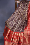 Chocolate brown premium quality kanjeevaram