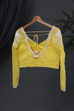 Yellow organza saree - cocktail Edit