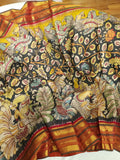 A classic kanchi kalamkari saree with a pure Patola blouse