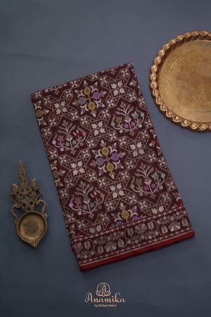 An exquisite Banarasi Cotton Jamdaani saree