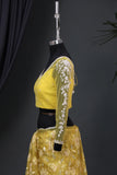 Yellow organza saree - cocktail Edit