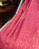 A beautiful kanchipattu saree in a lovely Dark Pink and Green combination