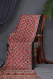 Ajrak on modal silk with complete handwork