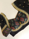 Black patola blouse in a stunning pattern
