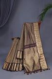 Kanjeevaram saree in the most trending color - dark brown