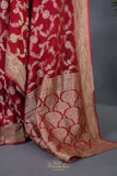 Banarasi Silk Saree in ravishing red