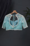 Light blue organza saree - cocktail Edit