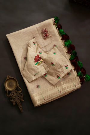 Elegant cotton paithani saree