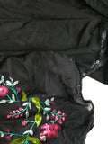 Black Georgette with multi color floral sequins work