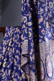 Banarasi Katan Silk saree in a royal blue shade
