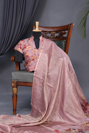 Blush Bloom Tissue Silk Saree