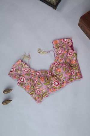 Regal Tissue Brocade saree in lovely lilac