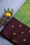 Regal Wine-Maroon & Emerald Green Kanjeevaram Silk Saree