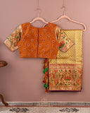 Tissue Kanjeevaram saree with a stunning paithani border