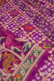 Purple shaded Bandini Georgette saree