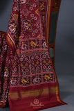 Maroon patan patola saree - a timeless weave