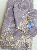 Soft organza saree with all over sequins embroidery