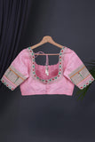 Gadwal Paithani saree in lovely baby pink