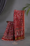 Patan Patola saree with intricately designed maggam work border