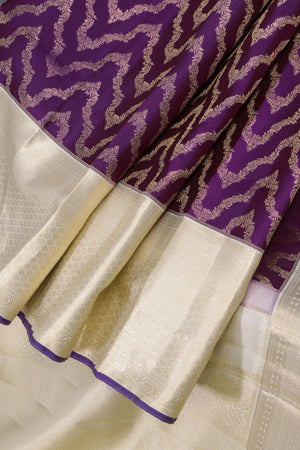 Royal Purple Kanjeevaram Saree