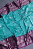Exquisite Venkatagiri Pattu saree in blue and purple