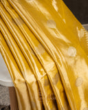 Stunning yellow Kanjeevaram Tissue saree