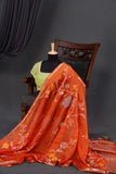 Organza Silk Saree in orange