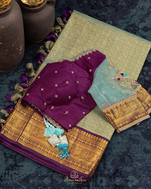 Gadwal brocade saree with kanchi border
