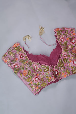 Regal Tissue Brocade saree in lovely lilac