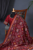 Maroon patan patola saree - a timeless weave