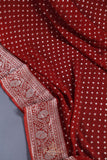 A Georgette beauty in stunning red