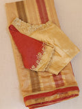 Multi color crush Georgette saree with a patch work blouse