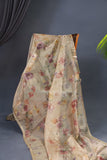 A dreamy floral organza in beautiful shades of pista green