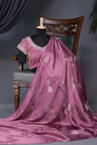 Mashru crepe silk saree in pink