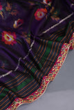 A classic patola in purple with a striking border
