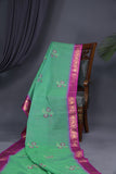 Ponduru Jamdaani in aqua green shade