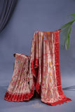A beautiful Paithani inspired Georgette saree - Red